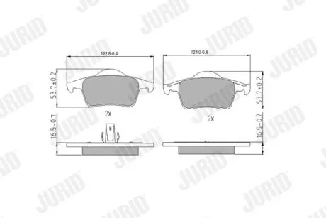 Тормозные колодки задние Volvo S60, S70, S80, XC70, V70, C70 Jurid 573021J