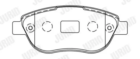 Гальмівні колодки передні Citroen C3, C4, Xsara, Picasso / Peugeot 1007, 206, 207, 307, Partner Jurid 573031J