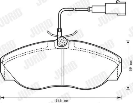 Тормозные колодки, дисковый тормоз.) Jurid 573060J
