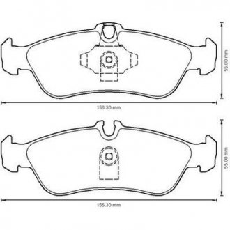 Тормозные колодки задние Mercedes Sprinter / VW LT Jurid 573191J (фото 1)
