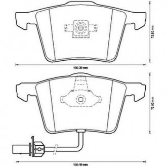 Тормозные колодки передние Audi A4, A6, A8 / Seat Exeo Jurid 573196J (фото 1)