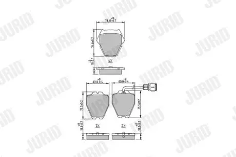 Тормозные колодки, дисковый тормоз.) Jurid 573208J