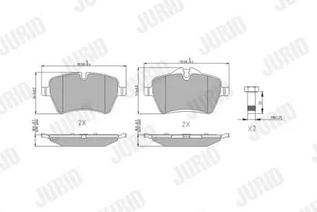 Тормозные колодки передние Mini Cooper S, Countryman, Paceman Jurid 573234J