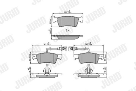 Тормозные колодки, дисковый тормоз.) Jurid 573301J