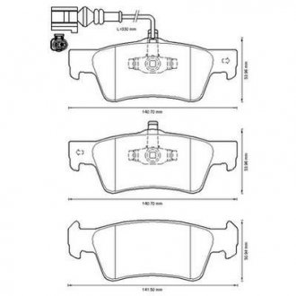 Тормозные колодки задние VW Transporter V, Multivan V (2003->) Jurid 573303J