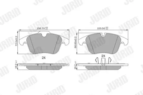 Гальмівні колодки передні Jaguar XK, S-Type, XF, XJ, XK Jurid 573336J