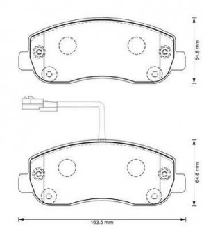 Тормозные колодки передние Renault Master III / Opel Movano (02/2010->) / Nissan NV400 Jurid 573357J