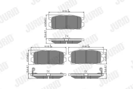 Дисковые тормозные колодки Jurid 573386J