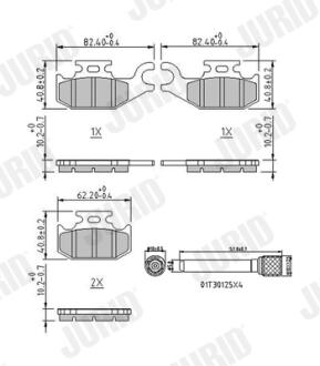 Тормозные колодки.) Jurid 573410J
