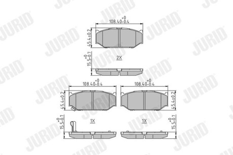 Дисковые тормозные колодки Jurid 573417J