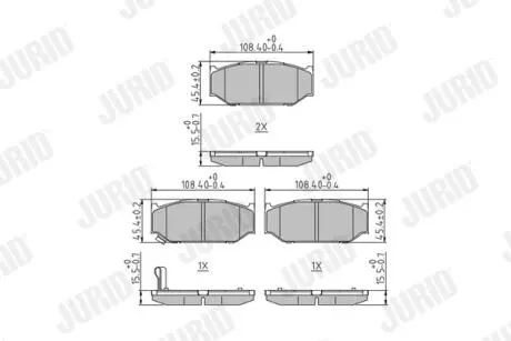 Дисковые тормозные колодки Jurid 573417J