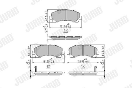 Тормозные колодки.) Jurid 573467J