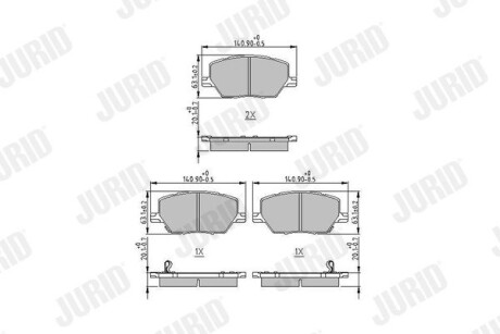 Гальмівні колодки (набір) Jurid 573610J