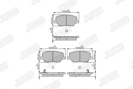Тормозные колодки.) Jurid 573610J