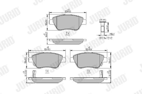 Тормозные колодки.) Jurid 573652J