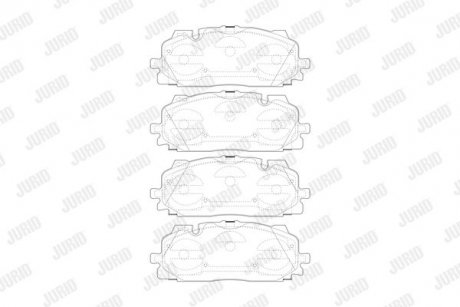 Тормозные колодки передние Audi A4, A5, A6, A7, A8, E-Tron, Q5, Q7 (2015>) / VW Touareg Jurid 573773J