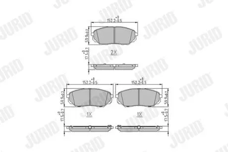 Гальмівні колодки Jurid 573782J
