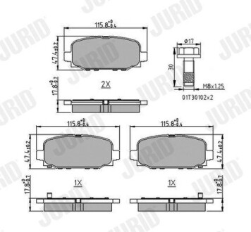 Гальмівні колодки Jurid 573824J