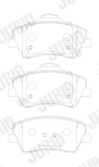 Тормозные колодки передние Hyundai Ioniq (2016->) Jurid 573911J