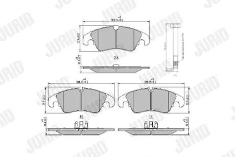 Тормозные колодки передние Ford Focus II Jurid 573944J