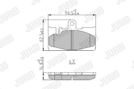 Гальмівні колодки задні Lexus LS/ Toyota Celsior Jurid 573954J (фото 1)