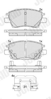 Гальмівні колодки Jurid 574140J