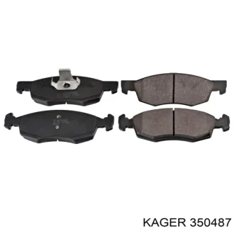 Комплект тормозных колодок передние fiat doblo 01- KAGER 350487