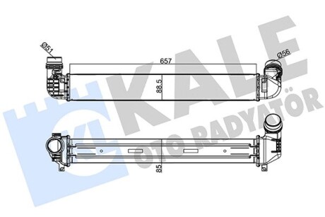 Радіатор інтеркулера Renault Fluence 1.5 dCi/1.6 16V/2.0 16V 10- Kale 243900