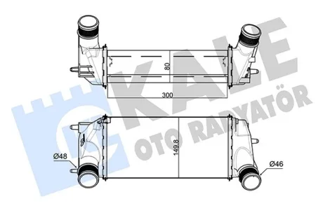 Интеркулер Ford Fiesta VII (08-), B-Max (12-), EcoSport (12-) МКПП 1.0 EcoBoost Kale 309100