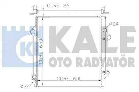 Радиатор охлаждения Toyota Fj Cruiser, LandCruiser Radiator OTO RA Kale 342180