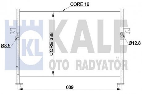 Радіатор кондиціонера Hyundai H-1 / Starex, H-1 Box, H100, Porter Condenser OTO RADYATOR Kale 342425