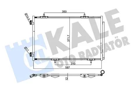 Радіатор кондиціонера Citroen C-Elysee, Peugeot 301 OTO RADYATOR Kale 342655
