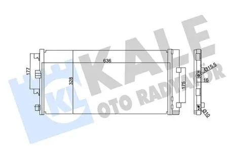 Радиатор кондиционера Dacia Duster, Renault Duster OTO RADYATOR Kale 342840