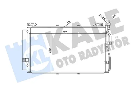 HYUNDAI радіатор кондиціонера Matrix 1.5CRDi 01- Kale 342995