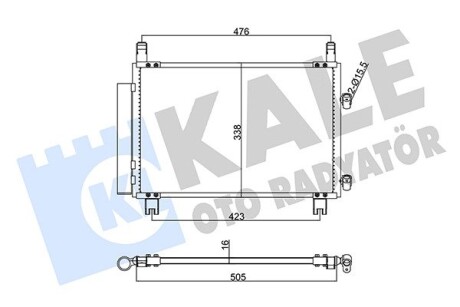 Радіатор кондиціонера Daihutsu Charade - Toyota Yaris Condenser OT Kale 343110