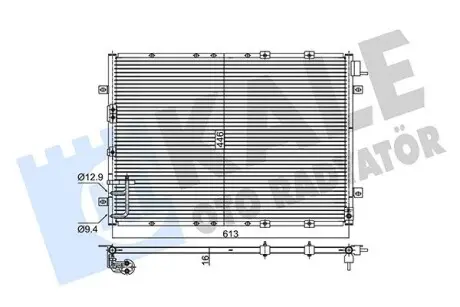 Радіатор кондиціонера KIA Sorento (02-) OTO RADYATOR Kale 343115