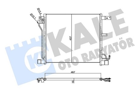 Радіатор кондиціонера Nissan Juke 10- Kale 343165