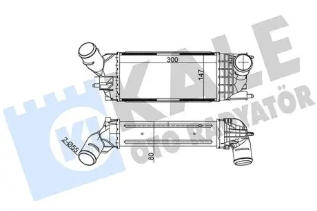 Интеркулер Citroen C5 Iii - Peugeot 407, 407 Sw Intercooler OTO RA Kale 343900