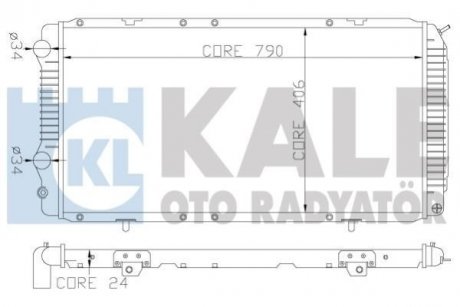 Радиатор, (790X415X23.5) Kale 344340