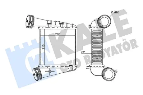 VW Інтеркулер Passat, Skoda SuperB I 2.5TDI 03- Kale 344775