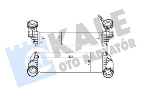 Радиатор интеркулера BMW (F16/F86)/ X5 (E70/F15/F85)/X6 (E71/E72) 2.0D/3.0D 07- Kale 344810