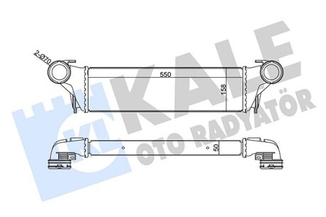 Радиатор интеркулера BMW X5 (E53) 3.0D 03-06 Kale 344845