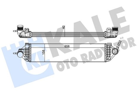 Радіатор інтеркулера Ford Transit Connect 1.6 10- Kale 344915