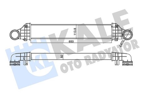 Радіатор інтеркулера MB E-class (W211) 02-09 Kale 344975