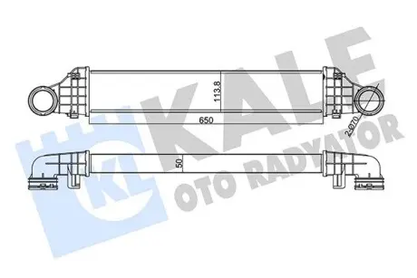Радиатор интеркулера MB E-class (W211) 02-09 Kale 344975