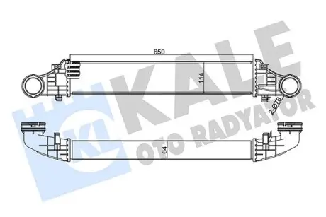 Радиатор интеркулера MB E-class (W211) 02-09 Kale 344985