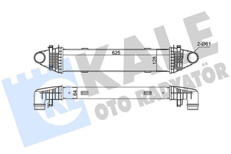 Радиатор интеркулера MB C-class (W204)/E-class (W212) 1.8/2.2CDI 09- Kale 345010