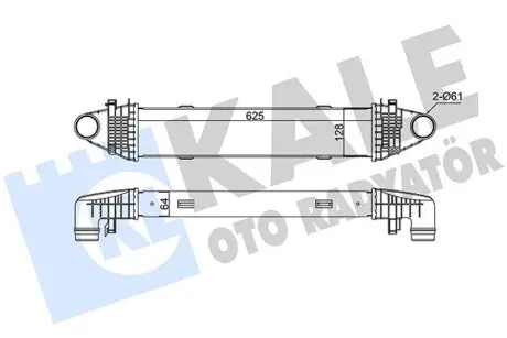 Радіатор інтеркулера MB C-class (W204)/E-class (W212) 1.8/2.2CDI 09- Kale 345010