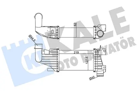 OPEL Інтеркулер Astra H 1.7CDTI 04- Kale 345025