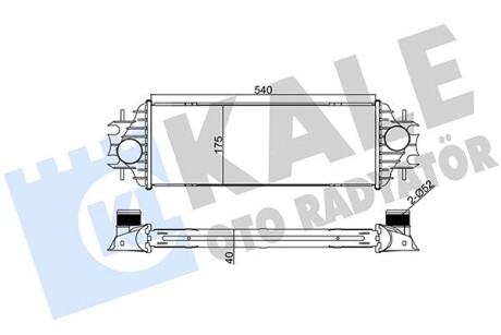 Радіатор інтеркулера Renault Trafic 1.9/2.5dCi 01- Kale 345045